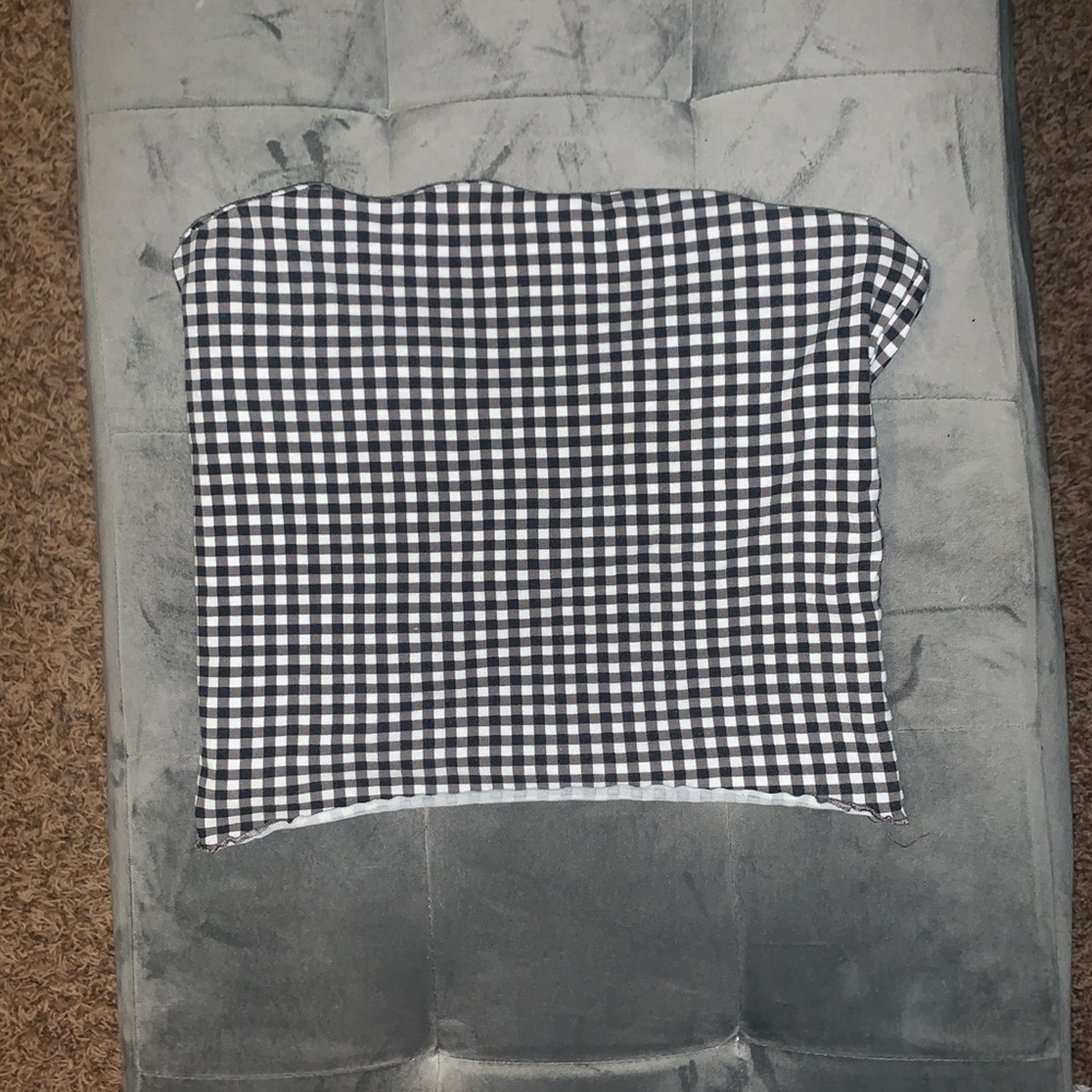 Gingham tube top